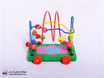 اسباب بازی چوبی حرکت مهره ها circte bead