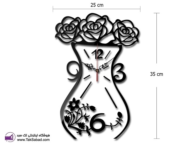 ساعت دیواری گلدان